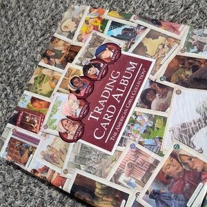 American girl trading card album and cards